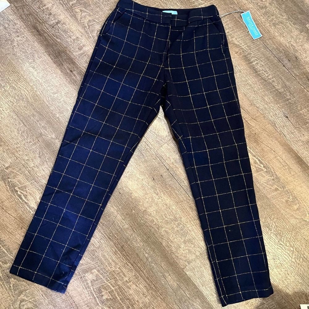 Draper‎ James RSVP Straight Pant Navy/Gold-Size 6